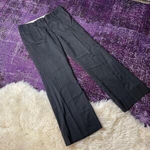 y2k vintage 00's pinstripe slouchy loose fit trousers wool blend BCBG | size 12